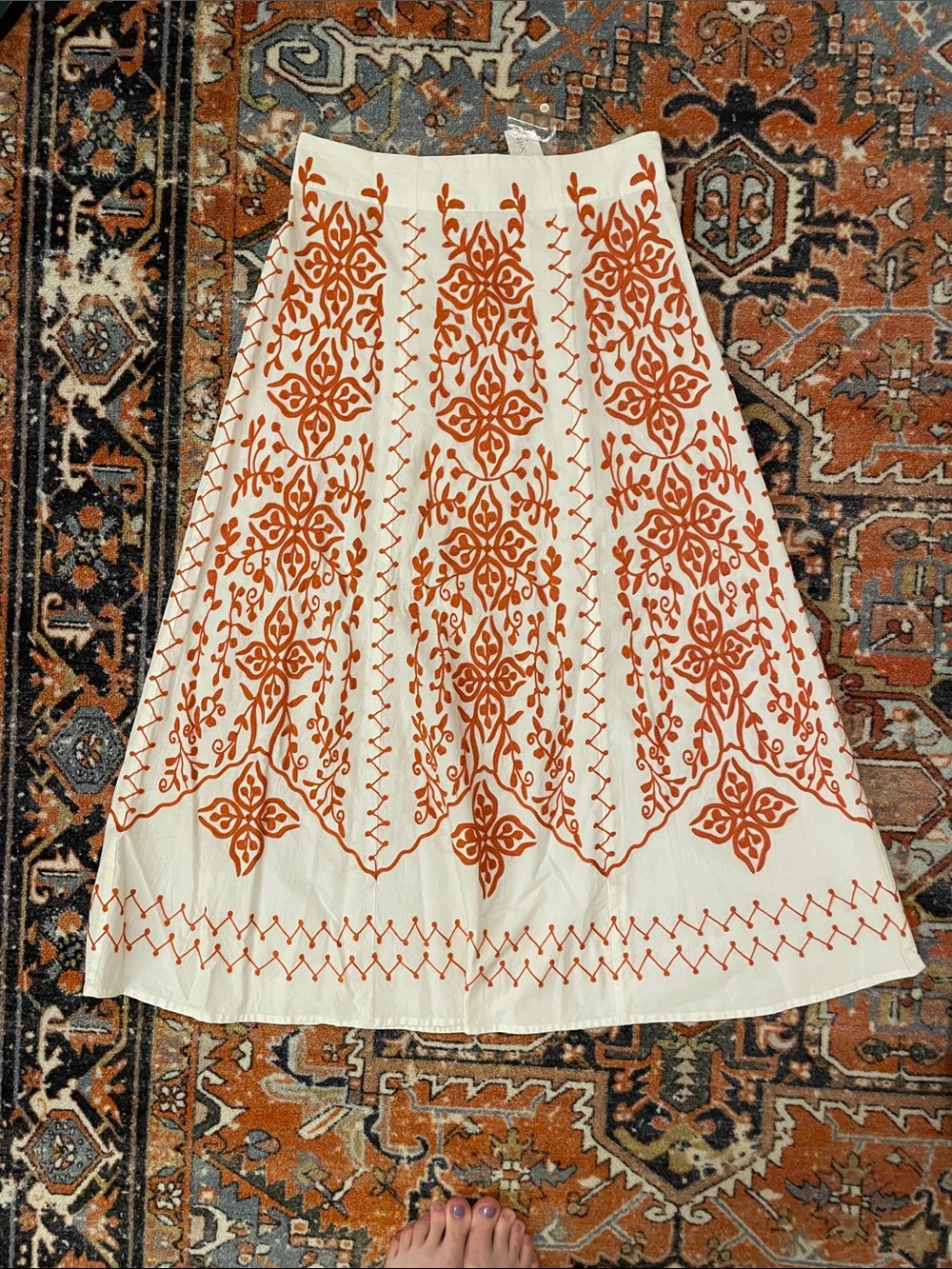 NWT Soft Surroundings Embroidered Maxi Skirt | Women’s Size M